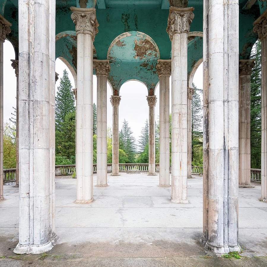 Abandoned Hall with Pillars Photograph by Roman Robroek