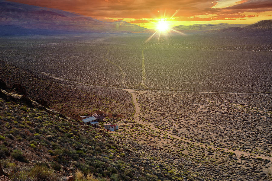 Abandoned Home in a Desert During Sunset Photograph by John Twynam