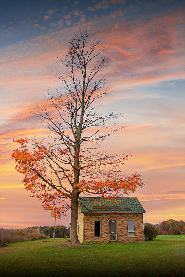 Abandoned House during Autumn in West Michigan Photograph by Randall Nyhof