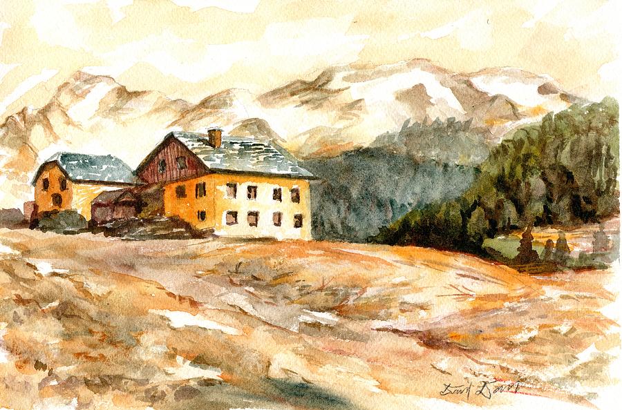 abandoned House in the Mountains Painting by David Dorrell