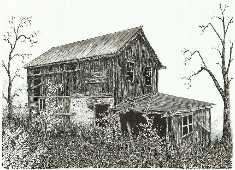 Abandoned in Pennsylvania Drawing by Jonathan Baldock