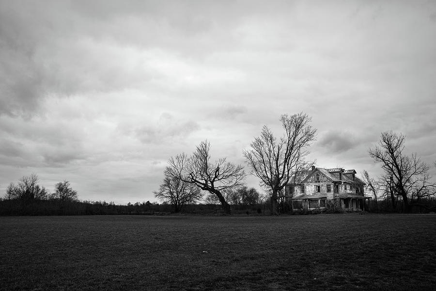 Abandoned Jersey Farmhouse BW Photograph by Kristia Adams