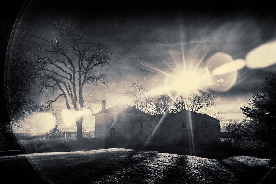 Abandoned 1800s farmhouse in infrared Photograph by Murray Rudd