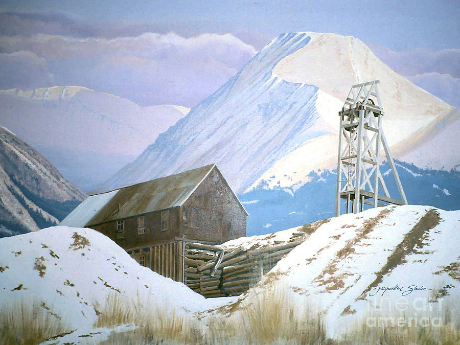 Abandoned Mine at Cripple Creek, Colorado Painting by Jacqueline Shuler