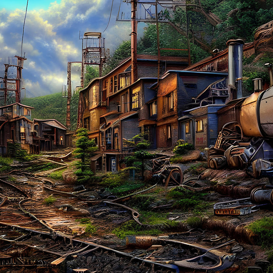 Abandoned Mining Town Digital Art by Dujuan Robertson