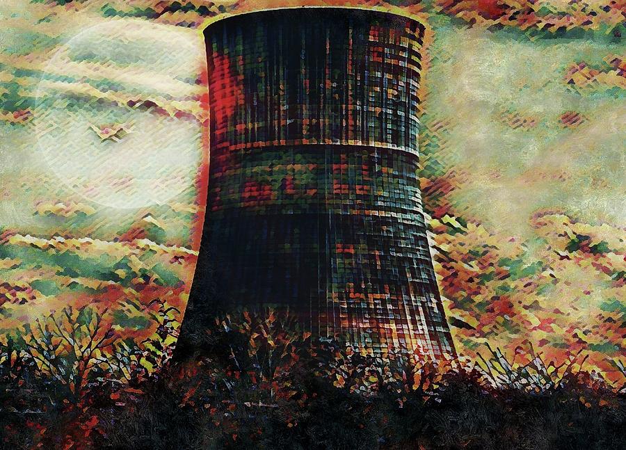 Abandoned Nuclear Power Plant  Digital Art by Ally White