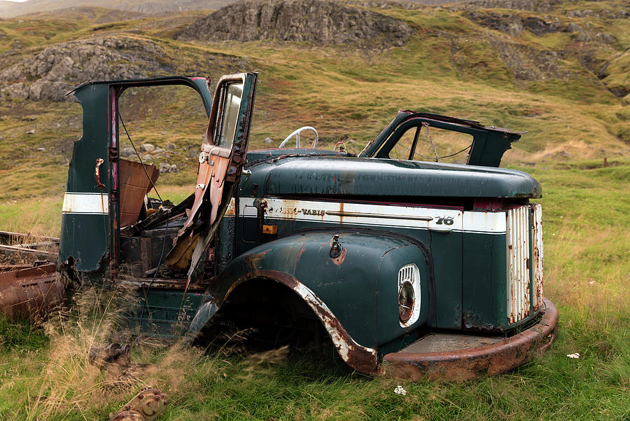Abandoned old cab truck Scania-Vabis L76 in Seydisfjordur Photograph by RicardMN Photography