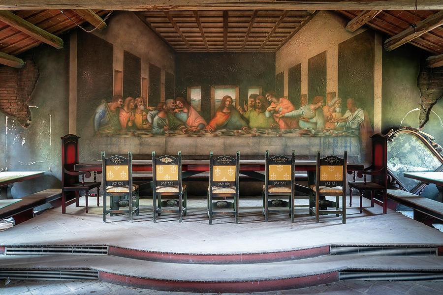 Abandoned Painting of the Last Supper Photograph by Roman Robroek
