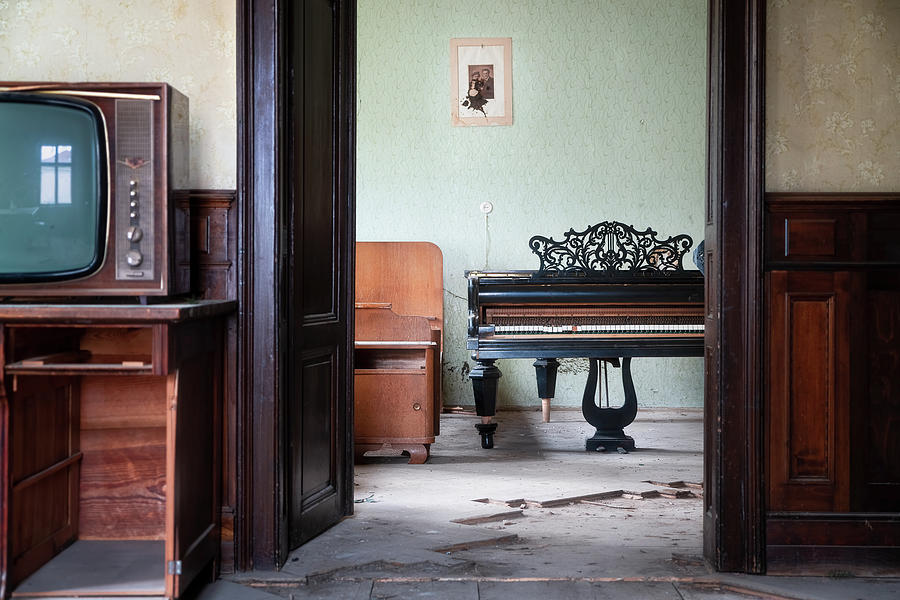 Abandoned Piano in House by Roman Robroek Abandoned Piano in House by Roman Robroek