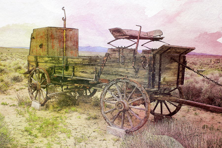 Abandoned Prairie Schooner  Digital Art by Jerzy Czyz