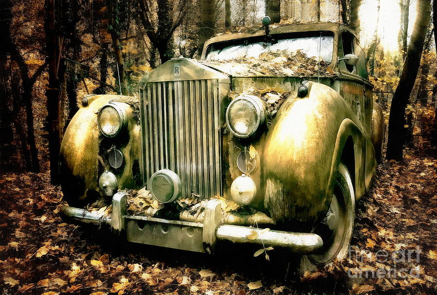 Abandoned Rolls Royce Digital Art by Jerzy Czyz
