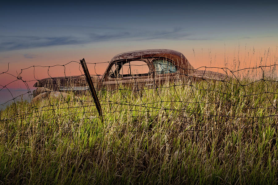 Abandoned Rusted Auto on the South Dakota  Photograph by Randall Nyhof