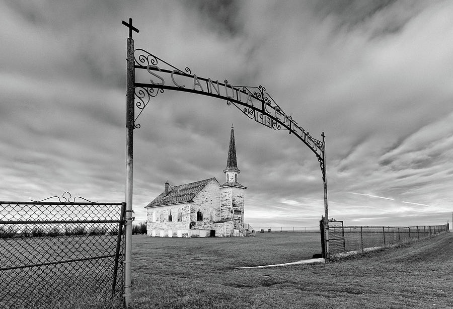 Abandoned Scandia Lutheran Church in NW ND near Grenora Photograph by Peter Herman