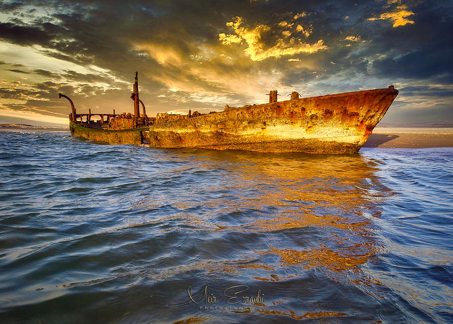 Abandoned ship Photograph by Meir Ezrachi