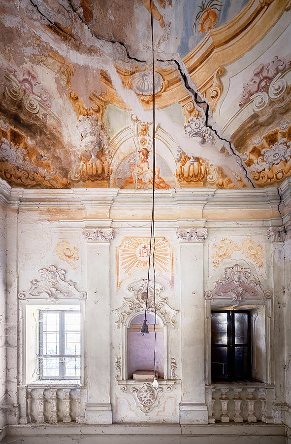 Abandoned Staircase with Fresco Photograph by Roman Robroek