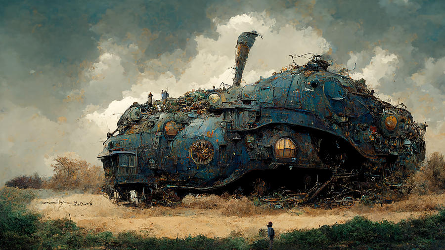 Abandoned  Steampunk  Artillery  Tank  Ww1  World  War  1  Ar  5decd5b5  B116  4033  Bd13  Afb1df8ce Painting