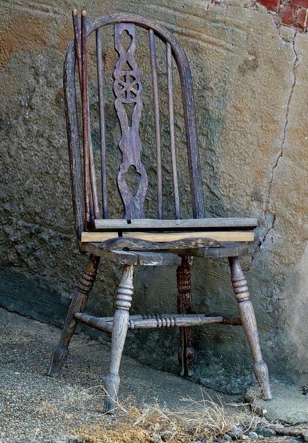 Abandoned Straight Back Chair Photograph by Douglas Barnett