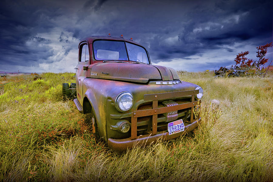 Abandoned Truck on the Prairie Photograph by Randall Nyhof
