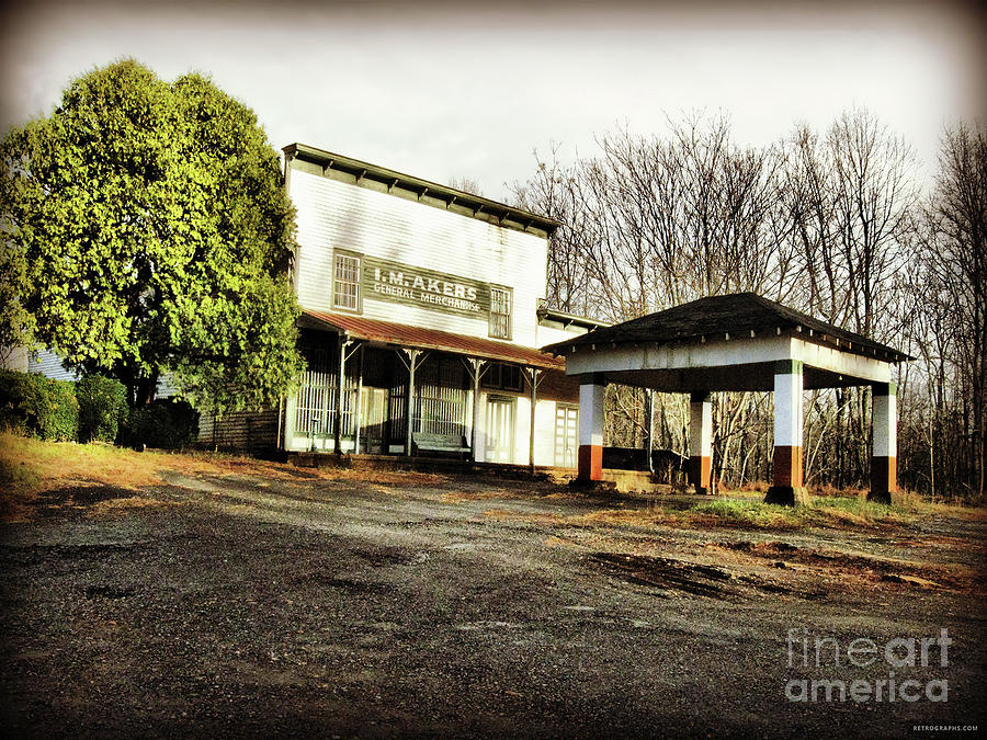 Abandoned vintage gas station in rural setting Photograph by Retrographs