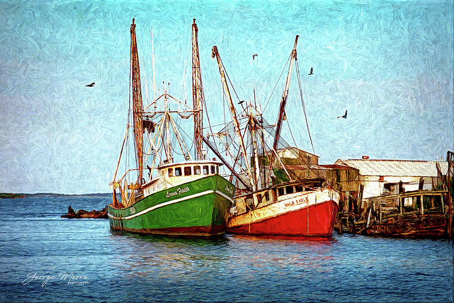 Abandoned Wanchese Trawlers Photograph by George Moore