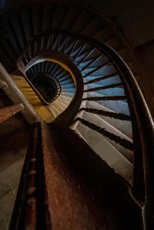 Abandoned wooden staircase Photograph by Jaroslaw Blaminsky