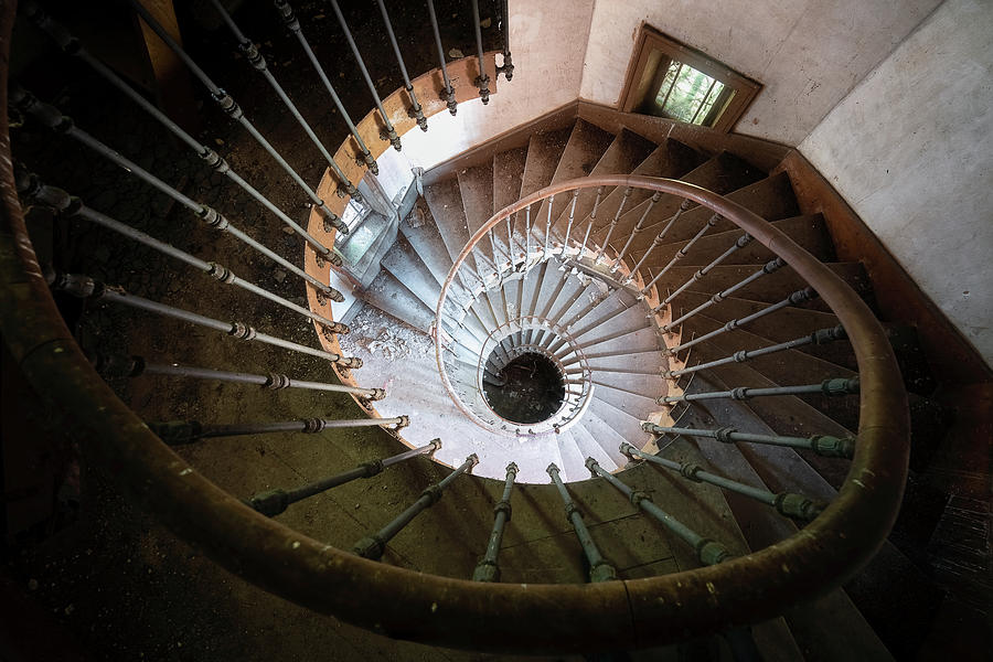 Abandoned Wooden Stairs Photograph by Roman Robroek