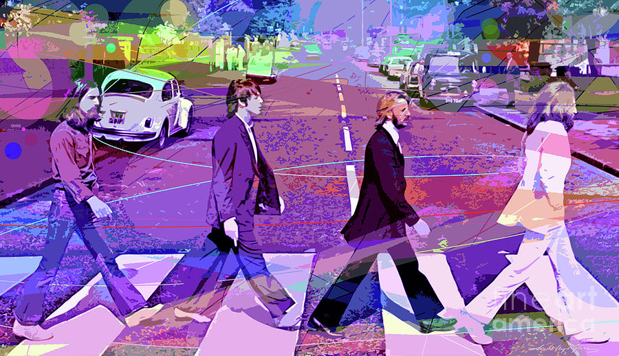 Abbey Road Beatles Painting by David Lloyd Glover