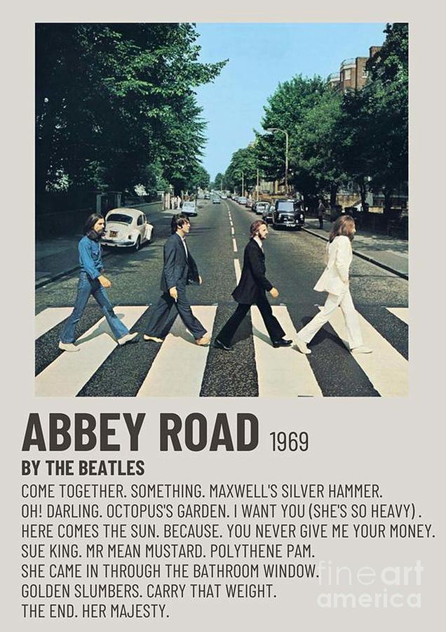 Album Cover Iconic Music Legend WALL POSTER The Beatles ABBEY ROAD 1969 
