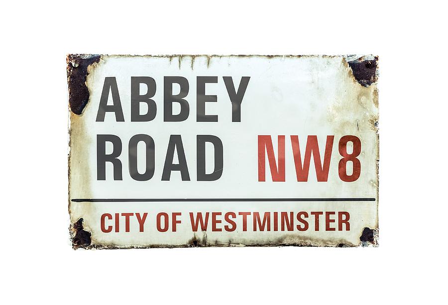 The Beatles Photograph - Abbey Road Sign by Mr Doomits