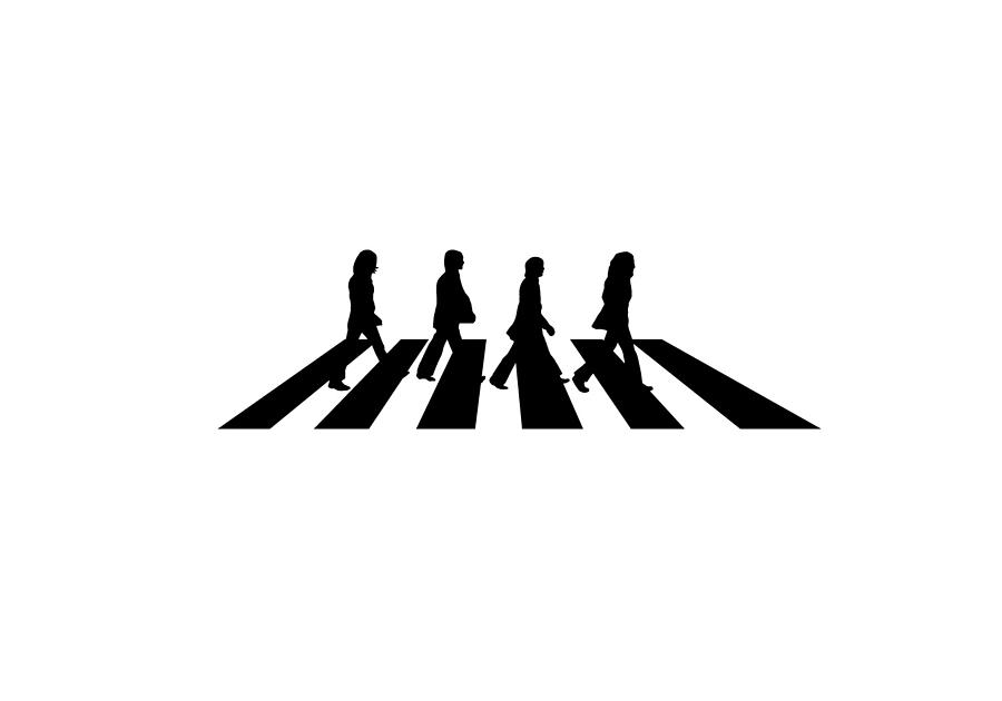 Abbey Road The Beatles Silhouette Decal , Silhouette Transparent ...