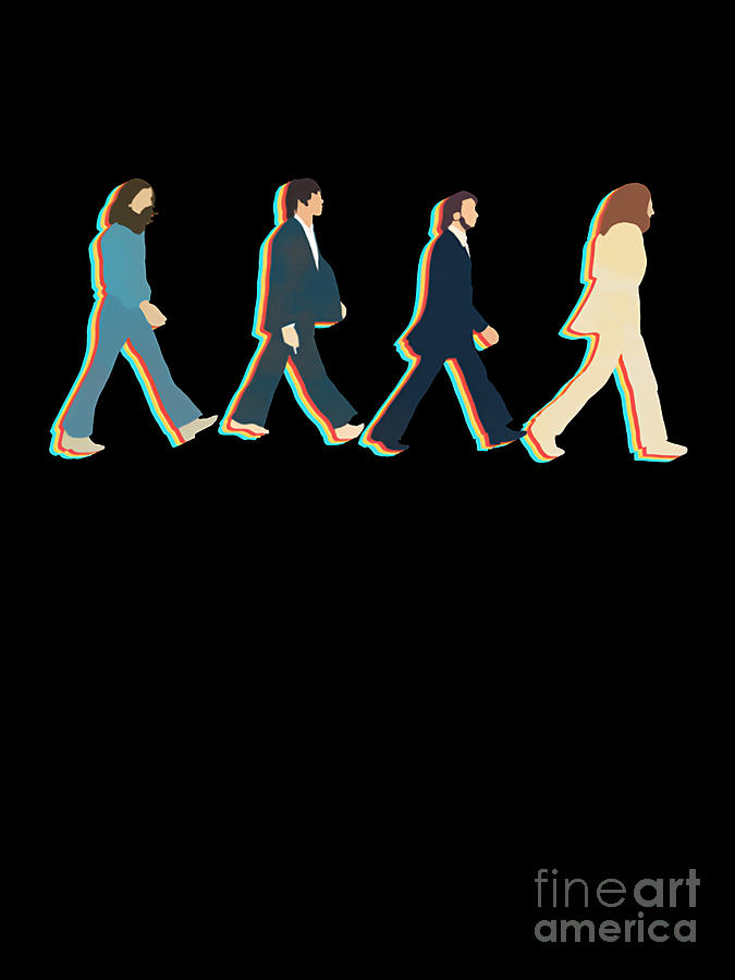 Abbey Road Vintage Retro Digital Art by Rocking The Things - Pixels