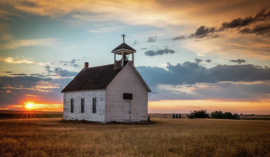 Abbott Church at Sunset Photograph by Kevin Schwalbe