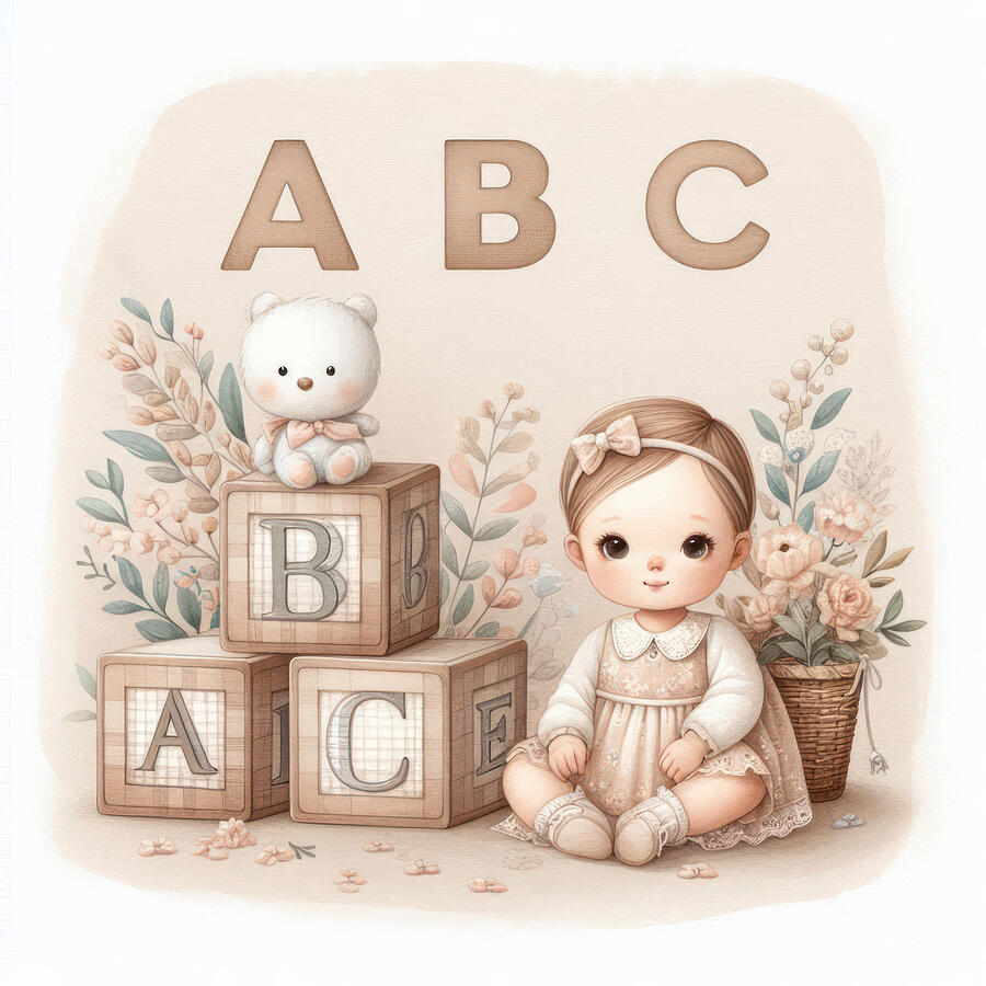 ABC Blocks Baby Digital Art by Kim Hojnacki ABC Blocks Baby Digital Art by Kim Hojnacki