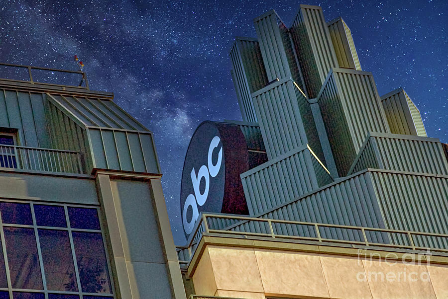 ABC HQ Logo Night Sky Photograph by David Zanzinger