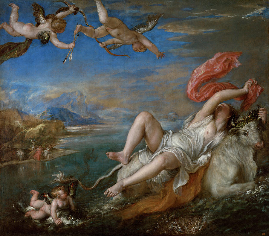 Abduction Of Europa Painting by Titian