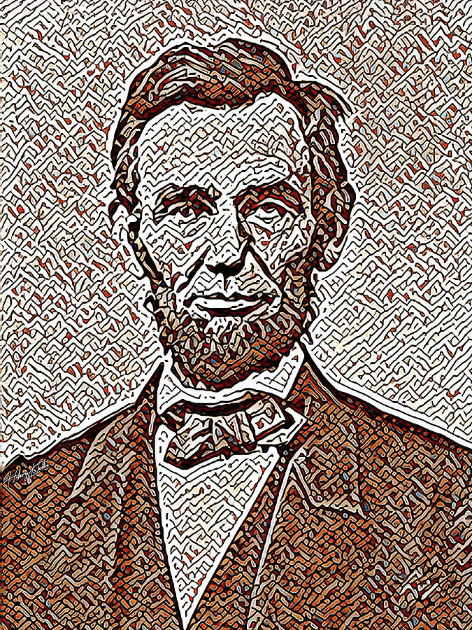 Abe Lincoln Portrait Digital Art by Hillary Kladke