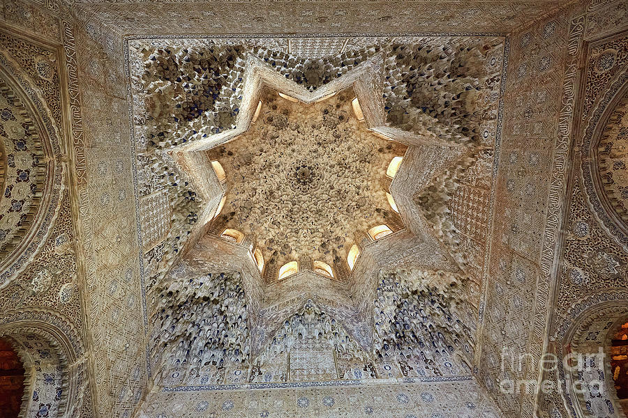 Abencerrajes ceiling-Alhambra Photograph by Juan Carlos Ballesteros