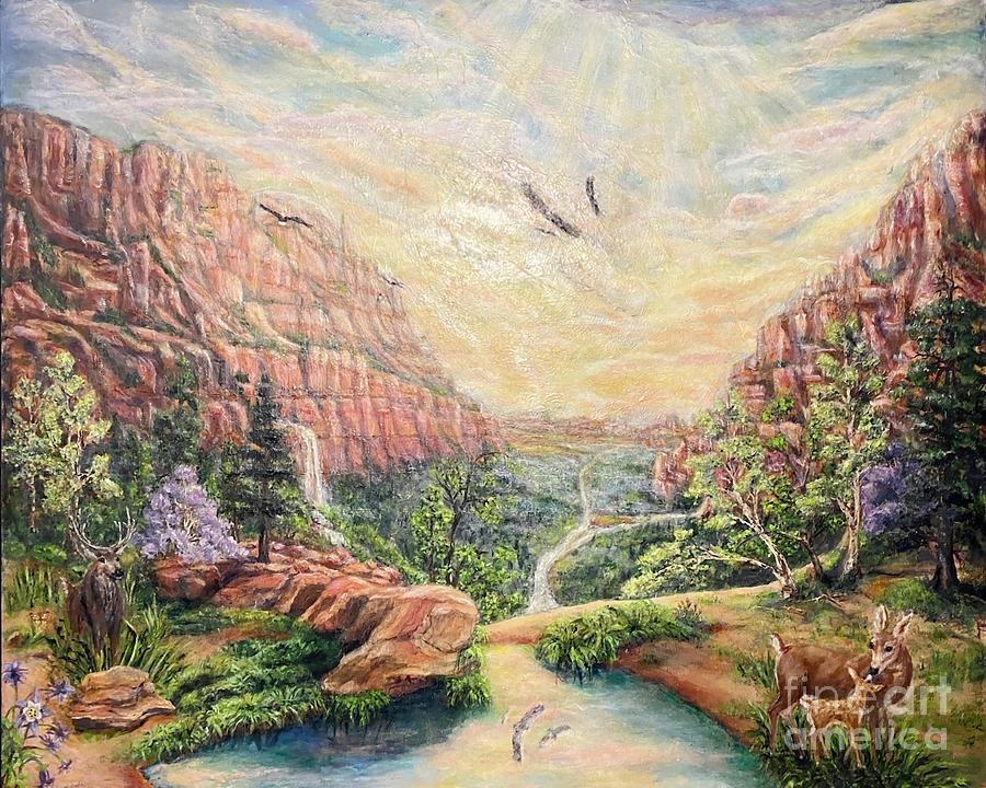 Abiding and Protected Painting by Bonnie Marie