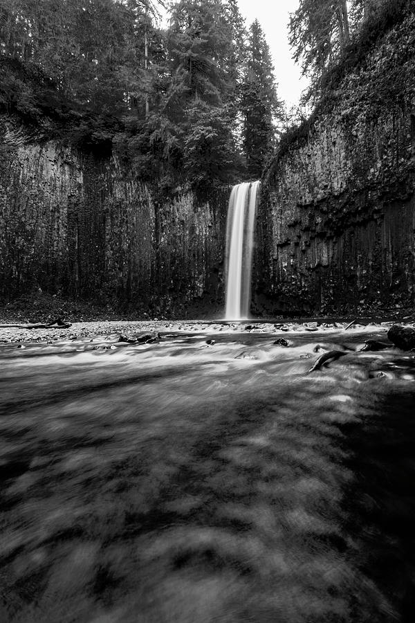 Abiqua Falls Black And White 3 Photograph