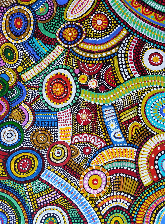 Aboriginal Dream Time Painting by Roberto Gagliardi