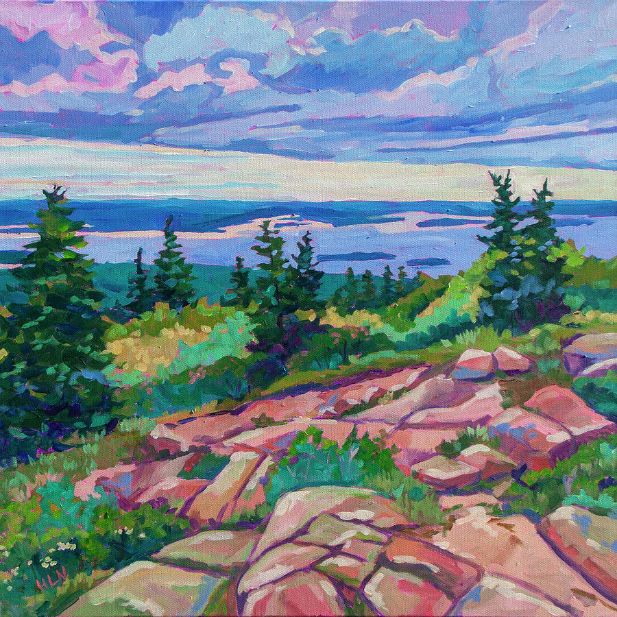 Above Bar Harbor Painting by Heather Nagy
