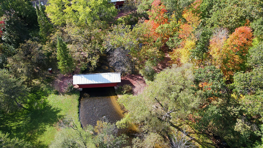 Above Covered Bridge Photograph by Brook Burling