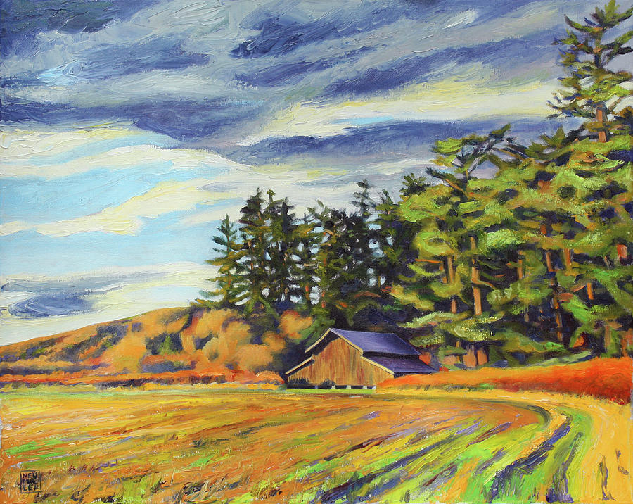 Above Ebeys Landing Painting by Stacey Neumiller