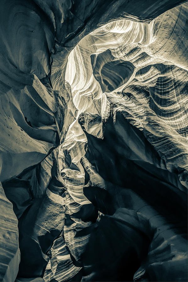 Above Majestic - Antelope Canyon Sepia Photograph by Gregory Ballos