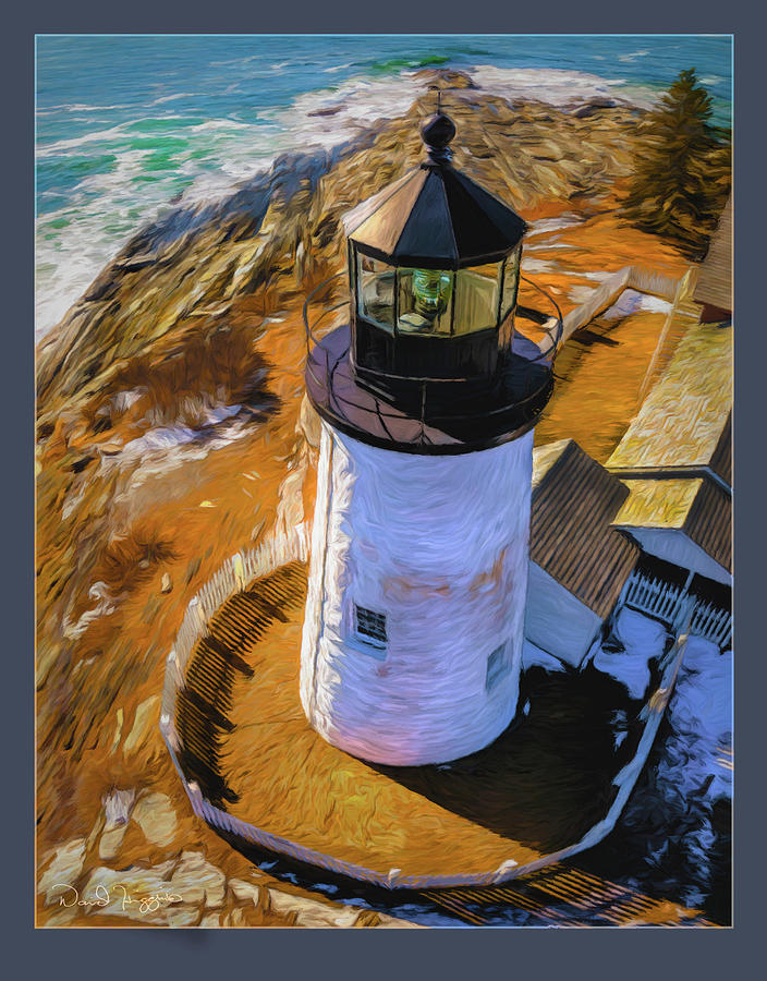 Above, Pemaquid light , New Harbor ,Maine Digital Art by Dave Higgins