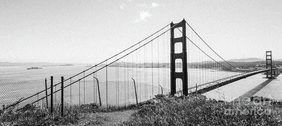 Above the Golden Gate in Black and White Photograph by Raphael Bittencourt