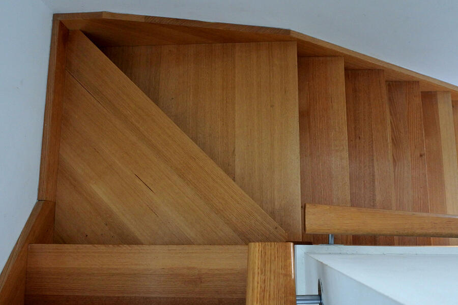 Above view of a wooden stairs pattern Photograph by Rafael Ben-Ari