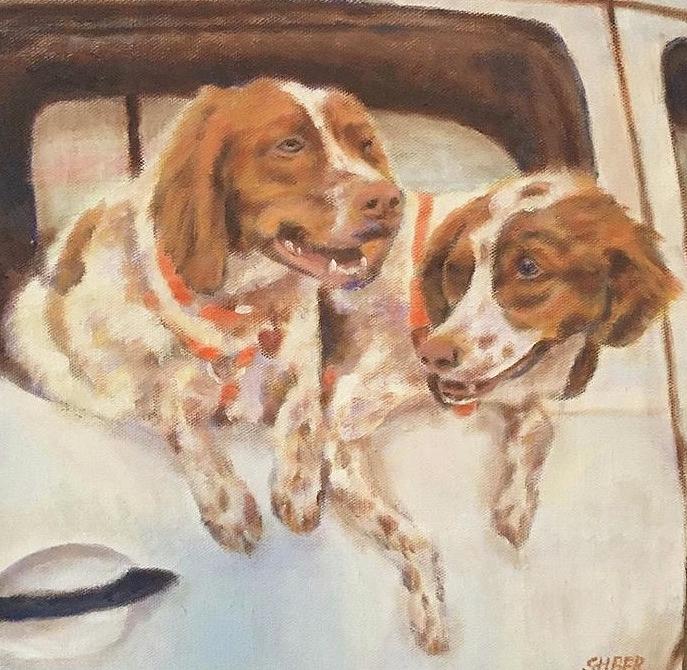 Abraham and Benson Painting by Kathy Stiber