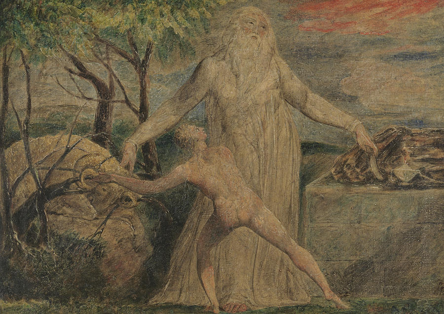 Abraham and Isaac Painting by William Blake