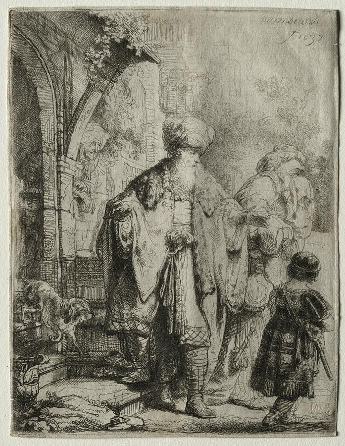 Abraham Casting out Hagar and Ishmael 1637 Rembrandt van Rijn Dutch, 1606 to 1669 Painting by MotionAge Designs